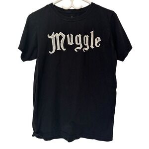 Harry Potter Muggle Women's‎ XL Black Graphic T-Shirt Short Sleeved Licensed Tee